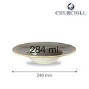 Stonecast Grey Profile bredkantet skål, 240 mm, Min. kjøp: 6-4