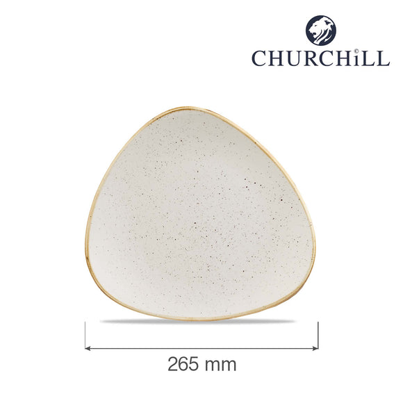 Stonecast Barley White trekantet tallerken, 265 mm, Min. kjøp: 6