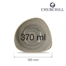 Stonecast grå trekantet skål, 185 mm, Min. kjøp: 6-4