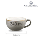 Stonecast Grå cappuccinokopp, 340 ml, Min. kjøp: 6-6