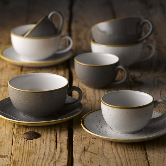 Stonecast grå cappuccino-tallerken, 156 mm, Min. kjøp: 6