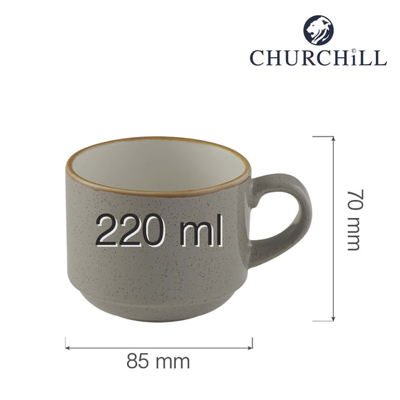 Stonecast Grå stabelkopp, 220 ml, Min. kjøp: 6