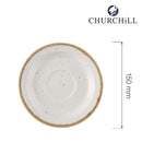 Steinstøpt bygg hvit tallerken, 150 mm, Min. kjøp: 6-4