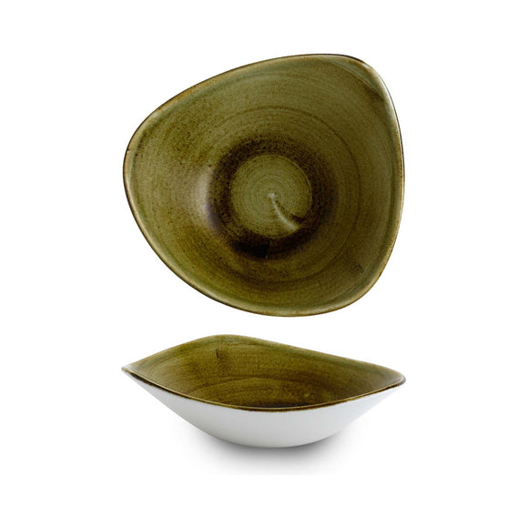 Stonecast Plume Grønn trekantet skål, 235 mm, Min. kjøp: 1