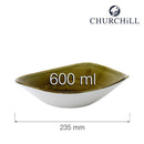 Stonecast Plume Grønn trekantet skål, 235 mm, Min. kjøp: 1-5