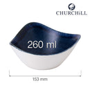 Stonecast Plume ultramarin trekantet skål, 153 mm, Min. kjøp: 12-5