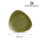 Stonecast Plume Grønn trekantet plate, 229 mm, Min. kjøp: 12-4