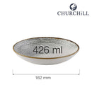 Homespun Accents Jasper Grey coupé-skål, 182 mm, Min. kjøp: 6-4