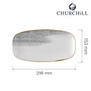 Homespun Accents Jasper Grey kokketallerken avlang, 298x153mm, Min. kjøp: 6-4