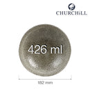 Raku Quartz Black coupé-skål, 182 mm, Min. kjøp: 12-4