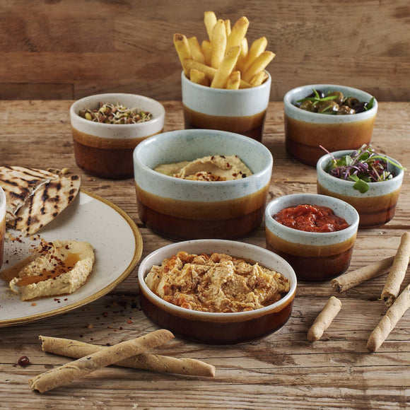 Nourish Barley White sideskål, 120 mm, Min. kjøp: 12