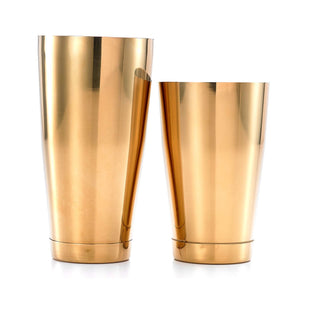 Cocktailshaker/blikksett, forgylt