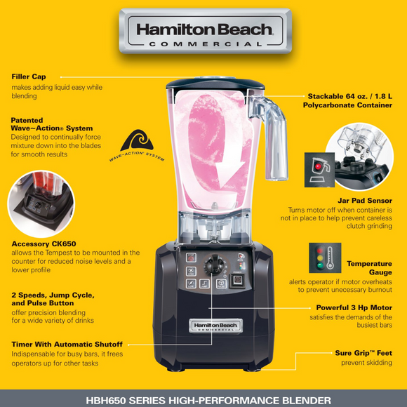 Tempest høytytende blender, 178 x 203 x (H) 457 mm