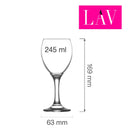 Empire vinglass 245 ml, Min. kjøp: 6-6