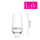 Lal langt glass 480 ml, Min. kjøp: 6-3