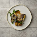 Steinstøpt bygg hvitvegget tallerken, 210x(h)20mm, Min. kjøp: 6-7