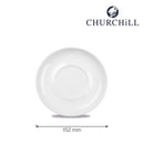 Hvit kompakt teskål, 152 mm-2