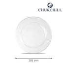 Hvit profilplate, 305 mm, Min. kjøp: 12-5