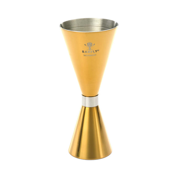 Slim Style jigger, gullbelagt med rustfritt stålbånd, 59 g, Barfly