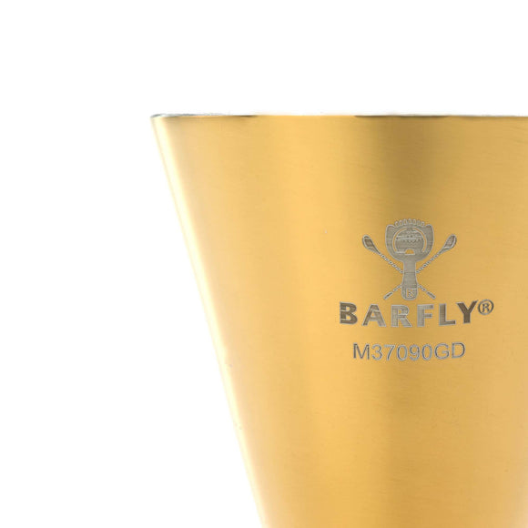 Slim Style jigger, gullbelagt med rustfritt stålbånd, 59 g, Barfly