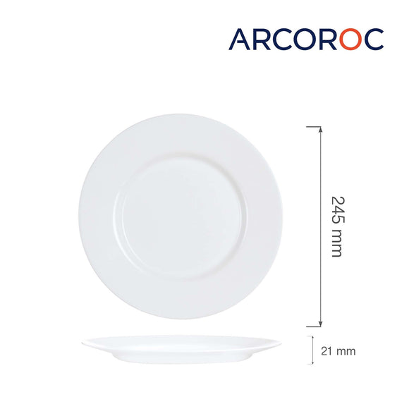 Flat tallerken til hverdagsbruk, 245 x (H) 21 mm, Min. kjøp: 6