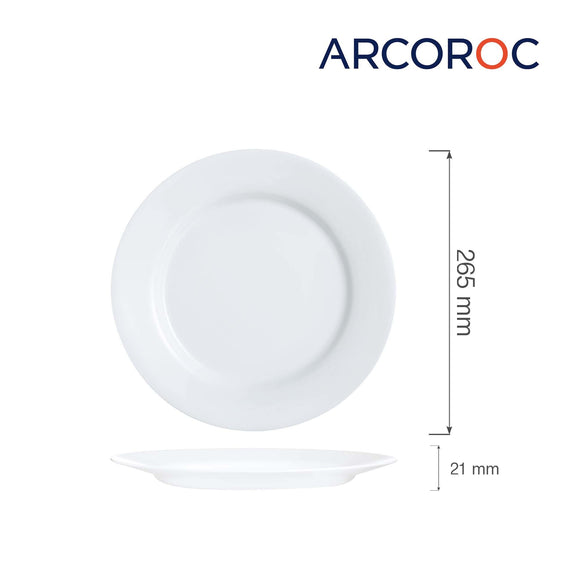 Flat tallerken til hverdagsbruk, 265 x (H) 21 mm, Min. kjøp: 6