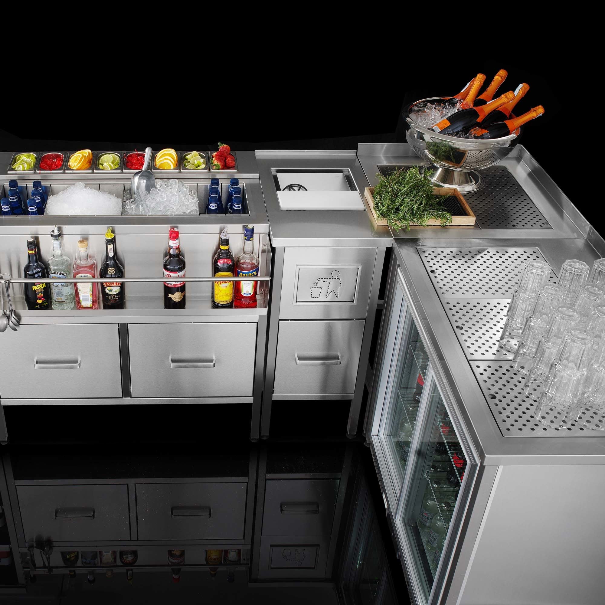 Oksygenbar-konstruksjonsbord, 600x650x(H)900 mm, Barmatic