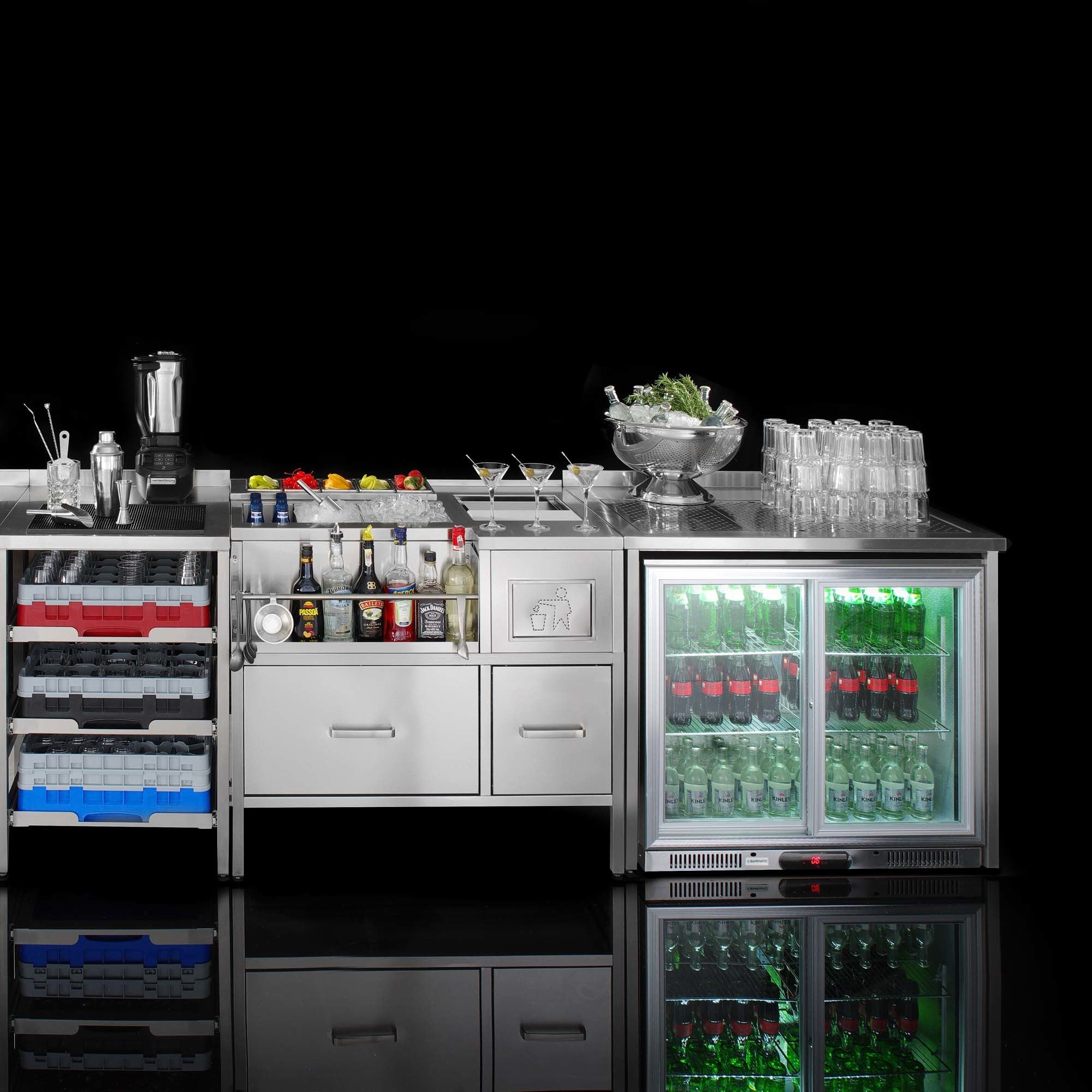 Oksygenbar-konstruksjonsbord, 600x650x(H)900 mm, Barmatic