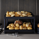 Stativ (2-etasjers) Madeira svart 574x323x441 mm-2