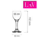 Misket vodka og likørglass, 55ml, Min. kjøp: 6-5