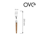 Biffgaffel 210 mm, sett med 6 i gaveeske, rosintre-2