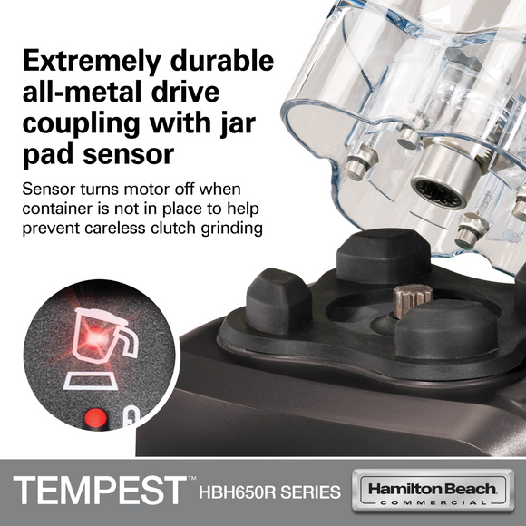 Tempest høytytende blender HBH650R-CE, 178 x 203 x (H) 457 mm