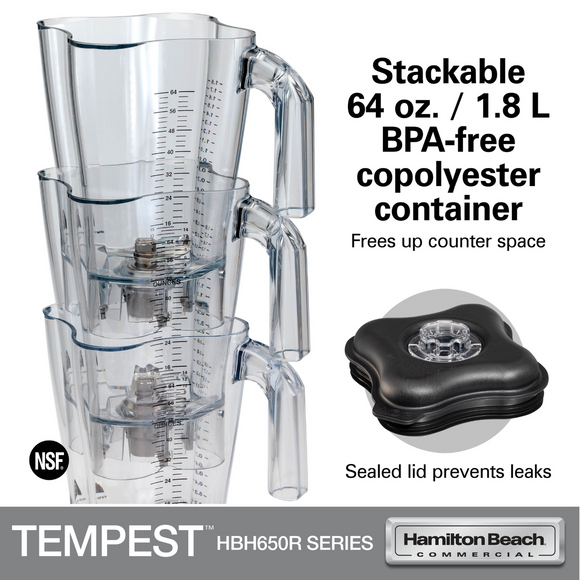 Tempest høytytende blender HBH650R-CE, 178 x 203 x (H) 457 mm