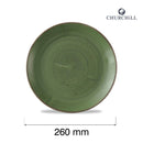 Stonecast Sorrel Green Coupe-tallerken, 260 mm, Min. kjøp: 6-2
