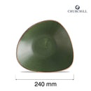 Stonecast Sorrel Green Trekantskål, 240 mm, Min. kjøp: 6-2