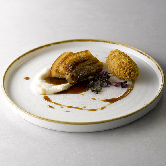 Stonecast Barley White økologisk tallerken med dyp kant, 200 mm, Min. kjøp: 6