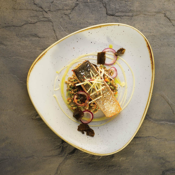 Stonecast Barley White økologisk tallerken med dyp kant, 230 mm, Min. kjøp: 6