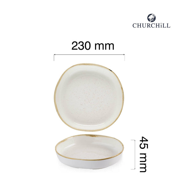 Stonecast Barley White økologisk tallerken med dyp kant, 230 mm, Min. kjøp: 6