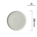 Delta grå tallerken med kant, 260 mm, Min. kjøp: 6-2