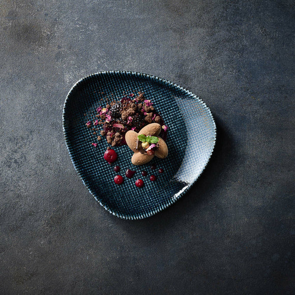 Astro metallisk blå trekantplate, 230 mm, Min. kjøp: 6