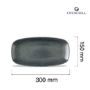 Astro Metallic Blå Rektangulær Tallerken, 300x150mm, Min. kjøp: 6-2