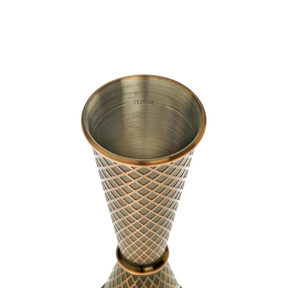 Diamond Lettice japansk jigger, antikk kobber, 30/60 ml