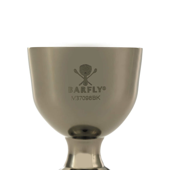 Klokkejigger med rett kant, svart, 25/50 ml