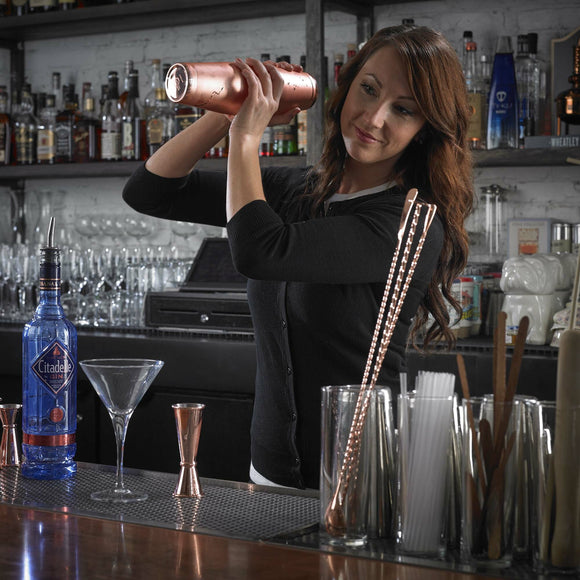 Klokkejigger med rett kant, kobber, 25/50 ml