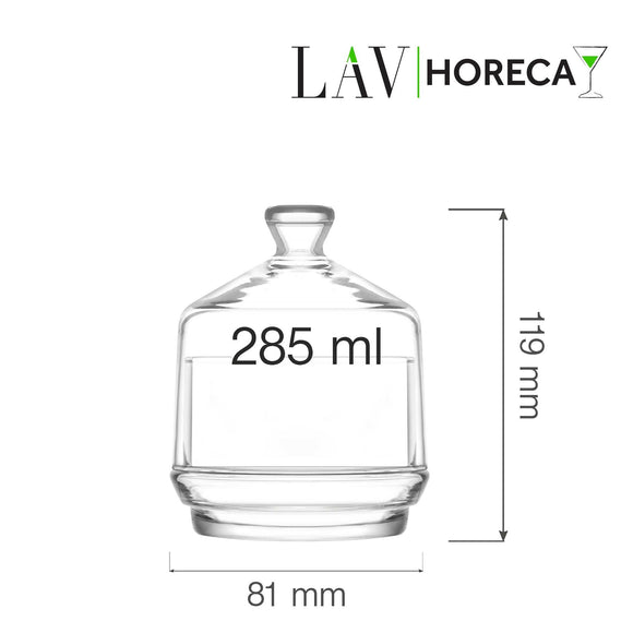 Brighton glassbeholder med lokk 285 ml, LAV