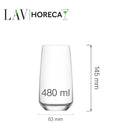 Lyon avlangt glass 480 ml, LAV, Min. kjøp: 12-5