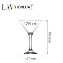 Sofia martiniglass 175 ml, LAV, Min. kjøp: 12-11