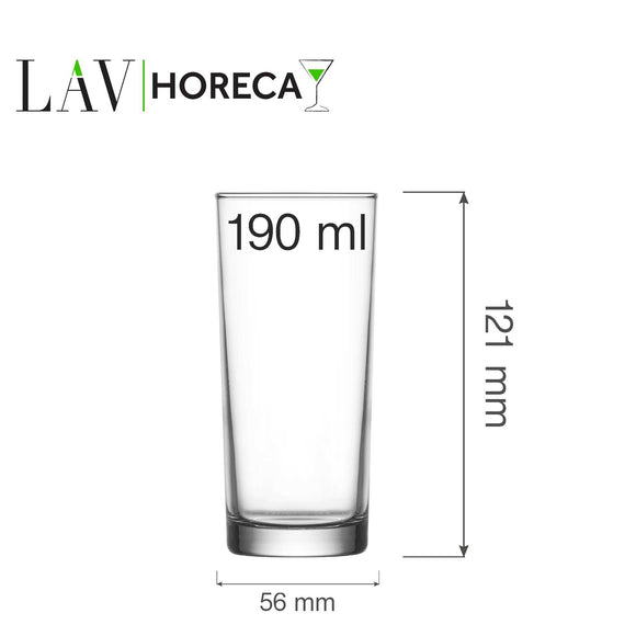 Bern høyt glass, 190 ml, LAV, Min. kjøp: 12