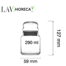 Phuket glasskrukke med lokk, 290 ml, LAV, Min. kjøp: 6-5