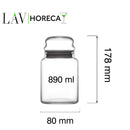 Phuket glasskrukke med lokk, 890 ml, LAV, Min. kjøp: 6-5